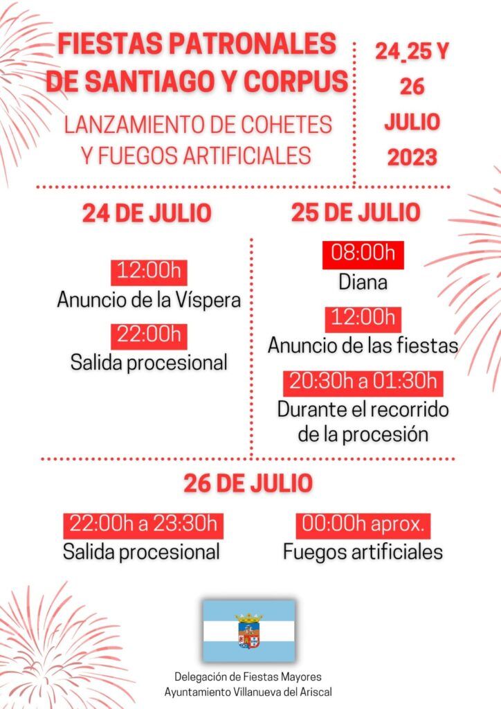 Fiesta de Santiago Apostol de Villanueva del Ariscal 2023