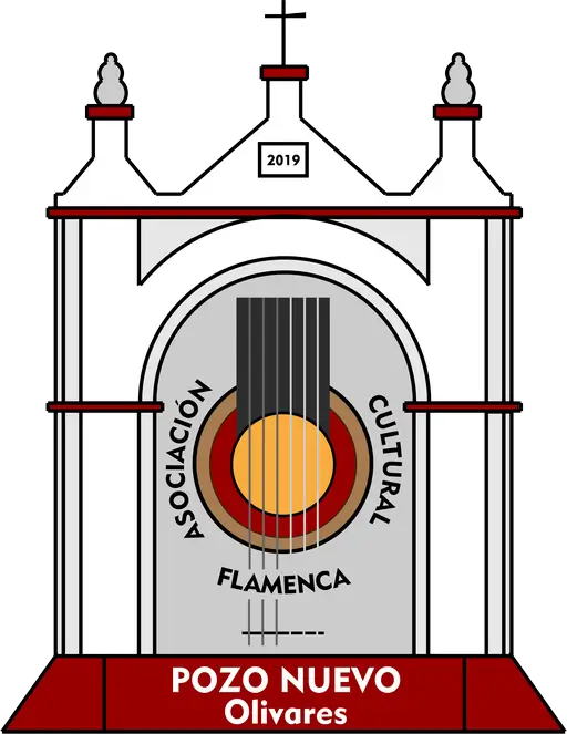 logo peña flamenca pozo nuevo Logotipo de la Asociación Cultural Flamenca "Pozo Nuevo" de Olivares