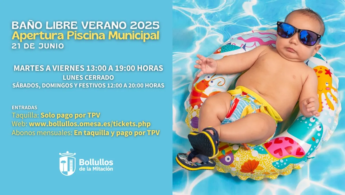 Precios y horarios de la piscina municipal de Bollullos de la mitación