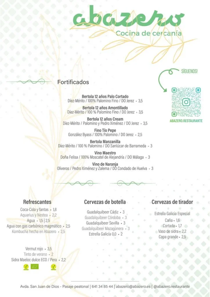 Restautante Abazero en Bormujos. Aljarafe 5 Sentidos