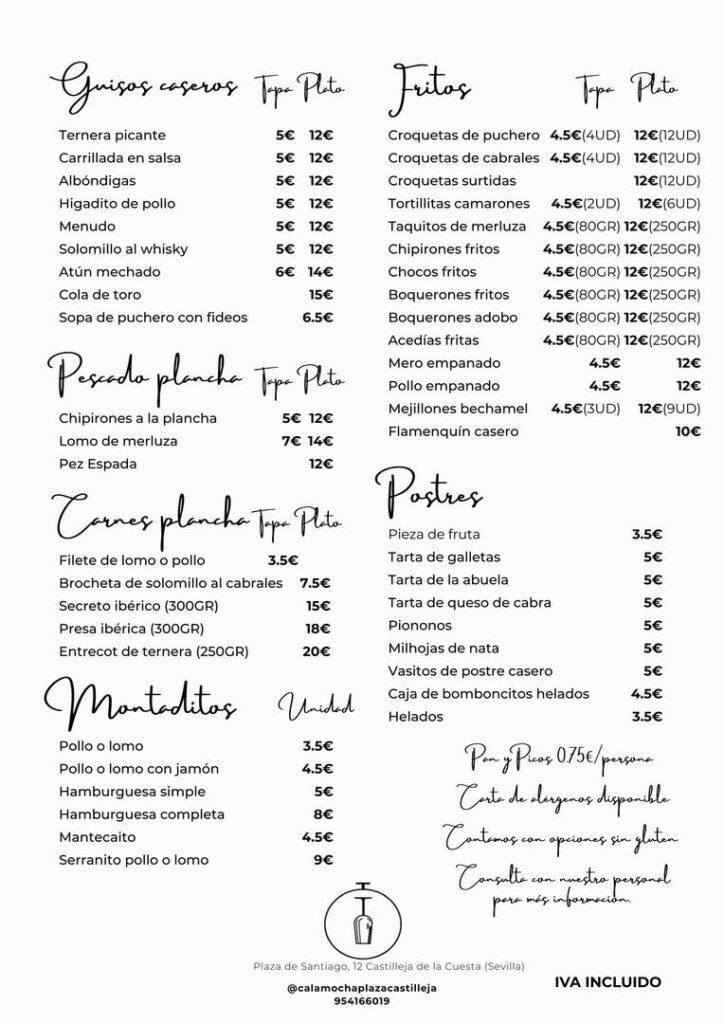 Restaurante Calamocha en Castilleja de la Cuesta