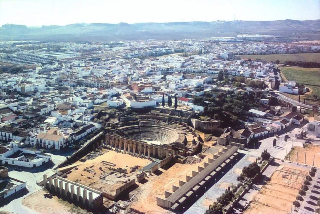 Vista aérea de Santiponce, Sevilla